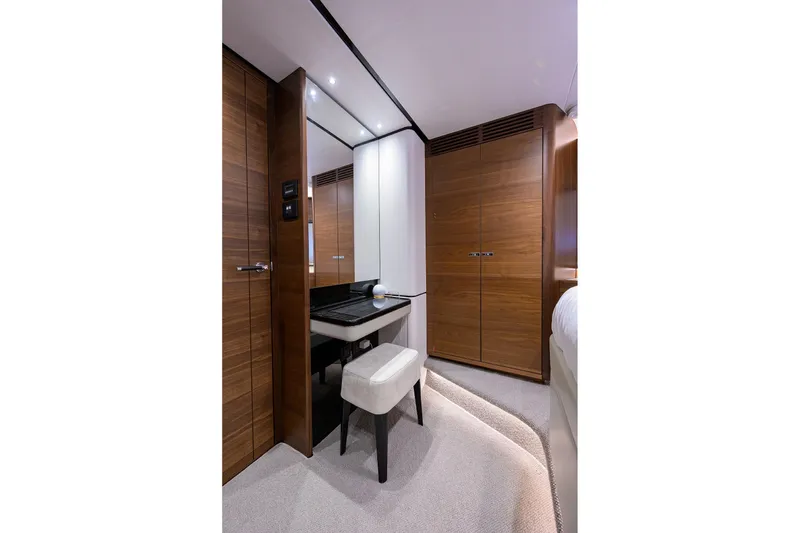 Slide: The Image of Luxurious interior of 2021 Princess Y78 yacht with elegant wood finishes and modern design. - 29