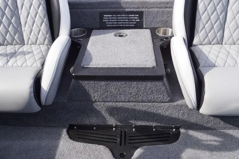 Slide: The Image of Interior of 2026 Phoenix 819 ZXL boat with quilted seats and storage compartment. - 20