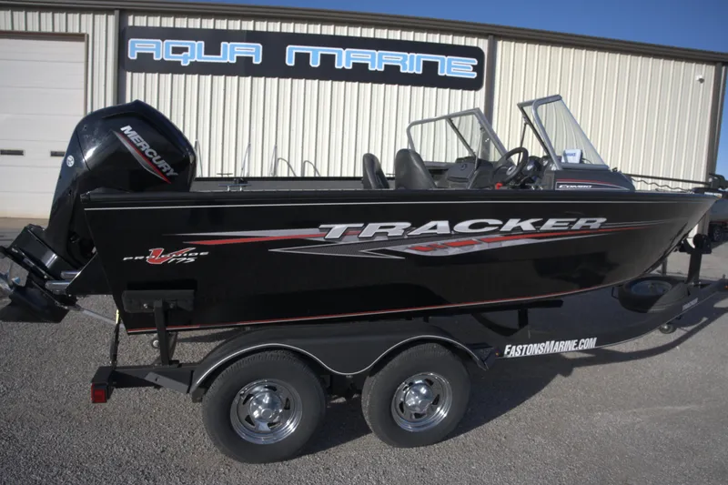 Slide: The Image of 2020 Tracker Pro Guide V-175 Combo boat on trailer at Aqua Marine dealership. - 8