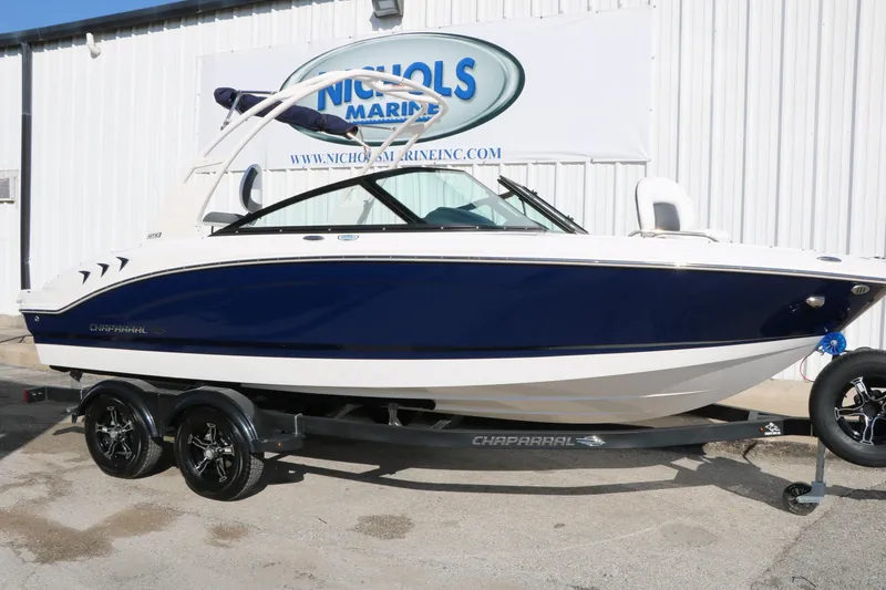 The Image of 2026 Chaparral 21 SSi Ski & Fish boat on trailer at Nichols Marine. - 0