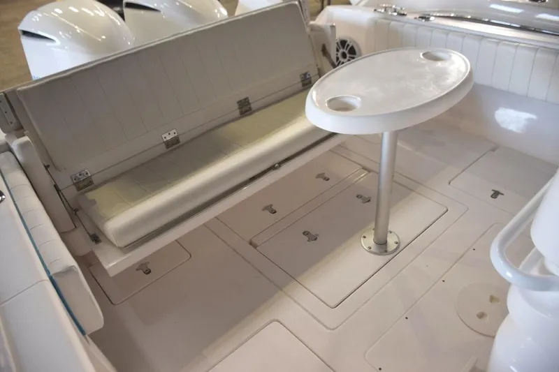 Slide: The Image of Aft seat open and table in cockpit - 27