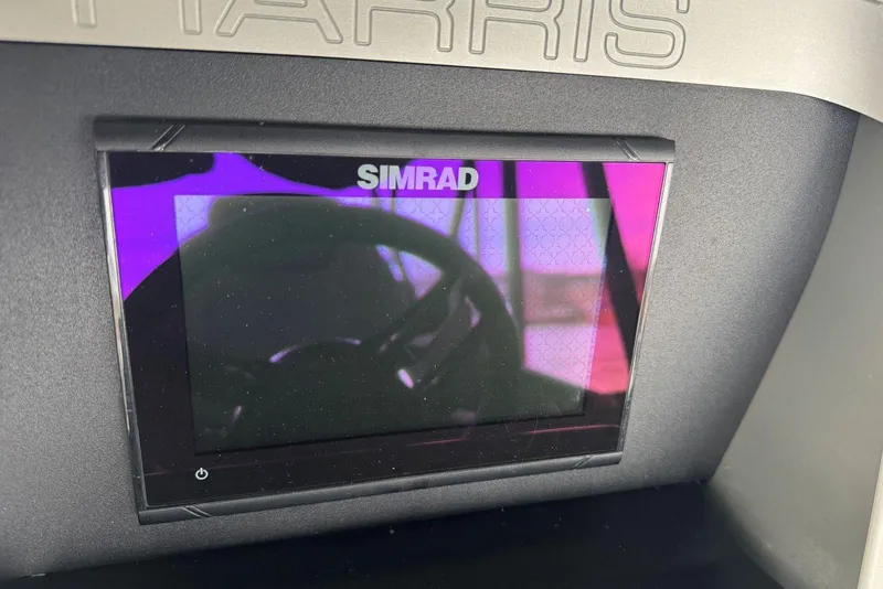 Slide: The Image of Simrad display on 2020 Harris Grand Mariner 250 boat dashboard. - 20