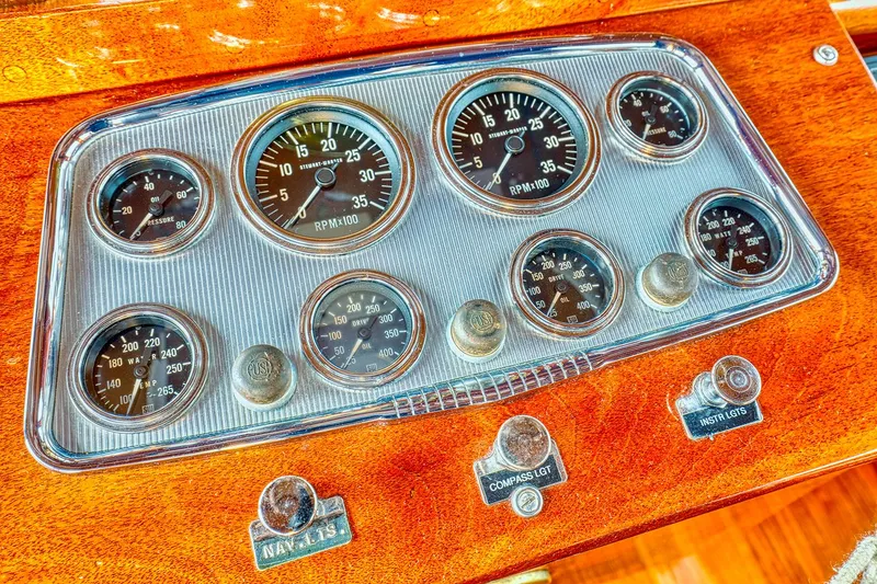 Slide: The Image of Dashboard of a 1926 Hacker-Craft Bridge Deck boat. - 18