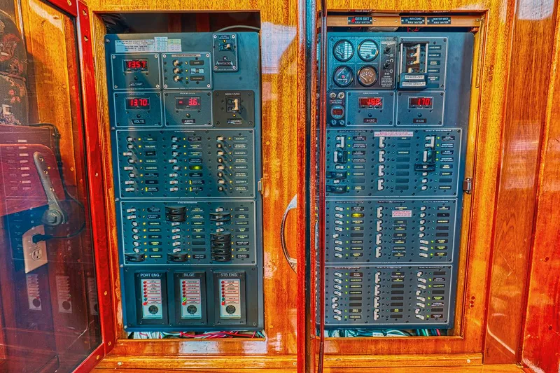Slide: The Image of Electrical control panel of a 1926 Hacker-Craft Bridge Deck. - 20