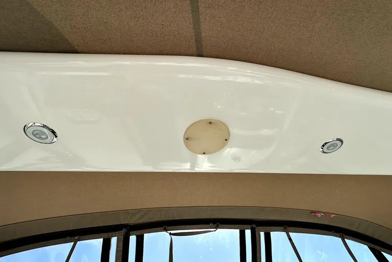 Slide: The Image of Ceiling view of 2003 Sea Ray 340 Sundancer boat with recessed lighting. - 14