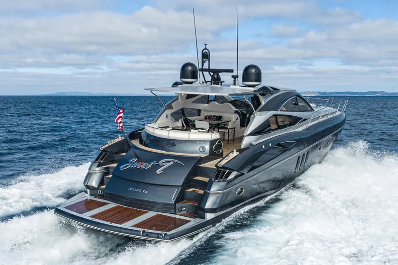 Slide: The Image of Luxury Sunseeker Predator 68 yacht cruising on open water, 2021 model. - 3