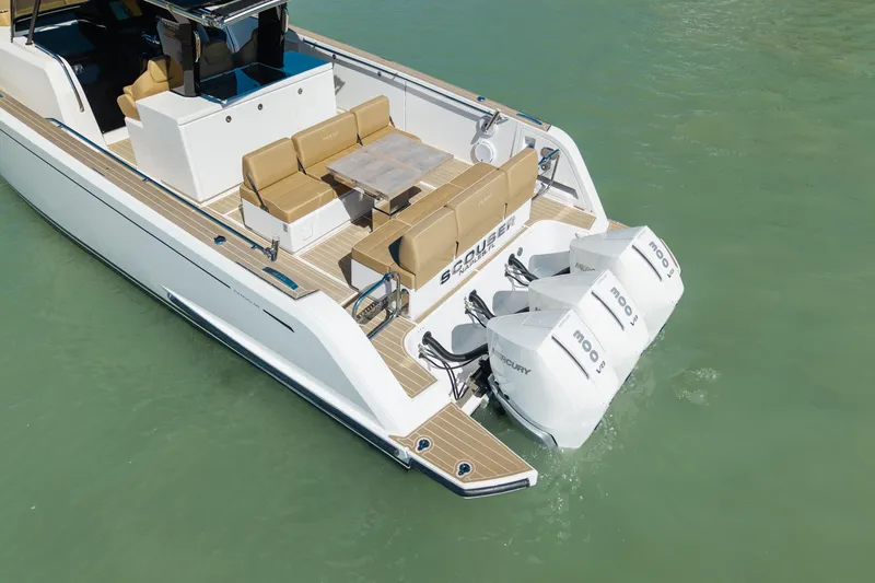 Slide: The Image of 2025 Pardo Yachts P38 cruising on open water, showcasing sleek design and performance. - 3