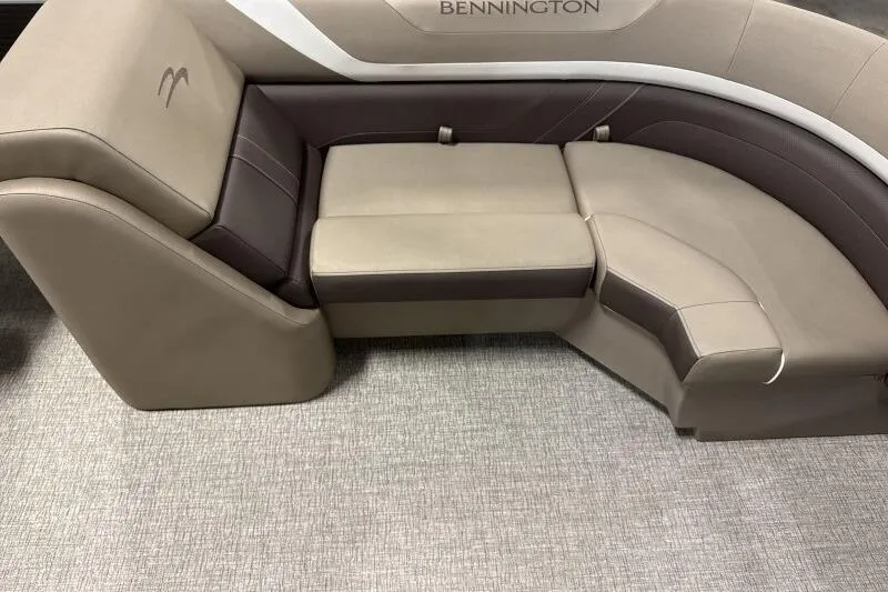 Slide: The Image of 2026 Bennington 22SXSR boat seating, beige and brown upholstery, modern design. - 7