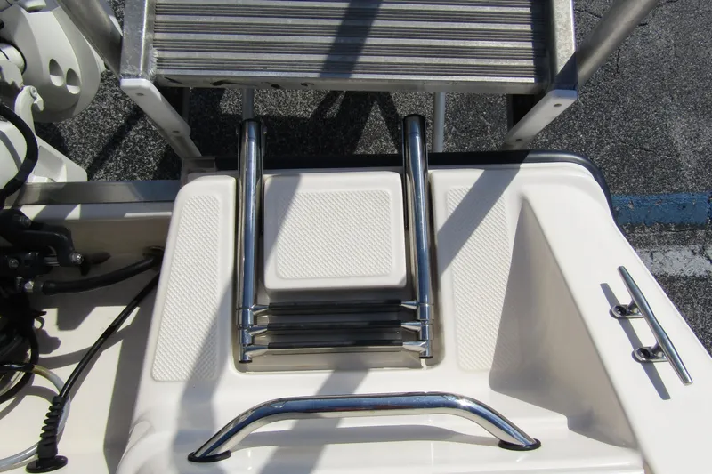 Slide: The Image of Key West 2020 Center Console 2004 boat ladder and platform detail. - 24