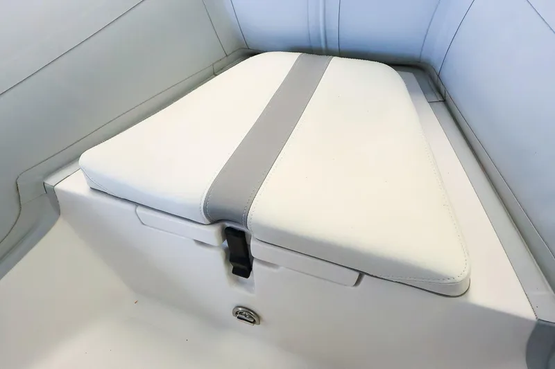 Slide: The Image of 2022 AB Inflatables Oceanus 17 VST boat seat with white and gray cushion. - 20