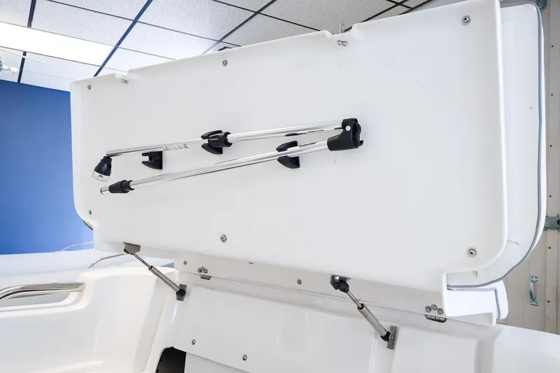 Slide: The Image of 2022 AB Inflatables Oceanus 17 VST boat seat storage compartment with hydraulic lift. - 6