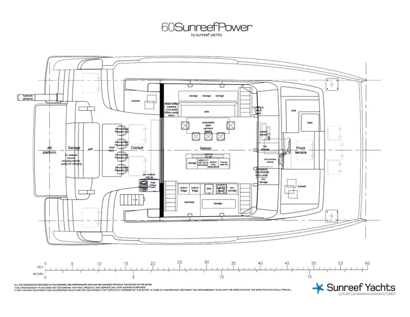 Slide: The Image of Sunreef 60 NERO- Dimensions - 132