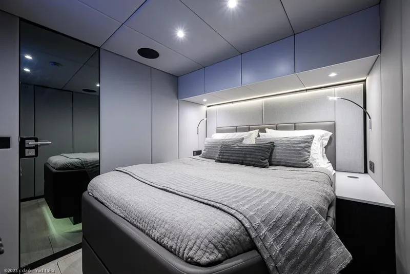 Slide: The Image of Sunreef 60 NERO- Mid Starboard Guest Cabin - 88