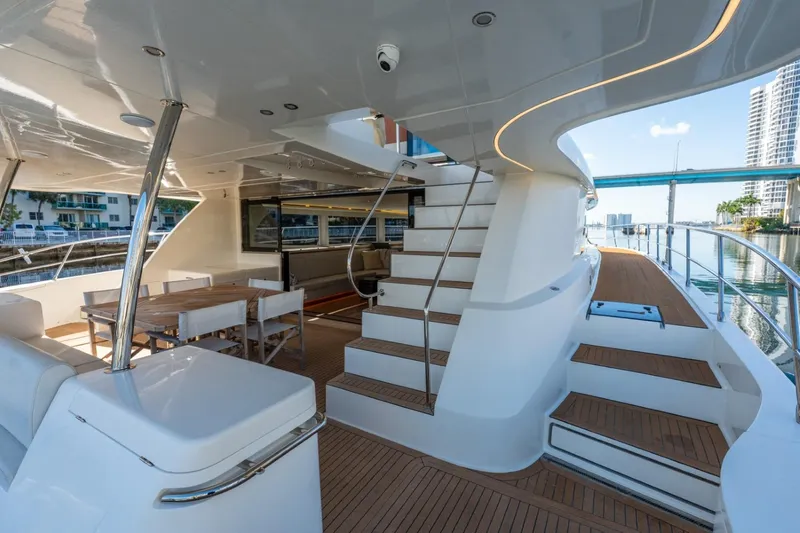 Slide: The Image of Luxurious 2023 Granocean 57 yacht with elegant deck and modern seating area. - 50