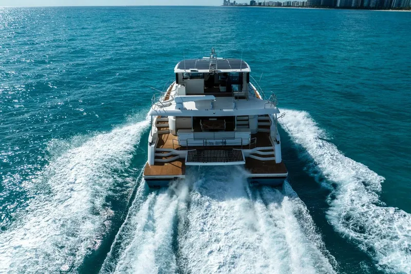 Slide: The Image of Luxury Granocean 57 yacht cruising on blue ocean, 2023 model. - 7