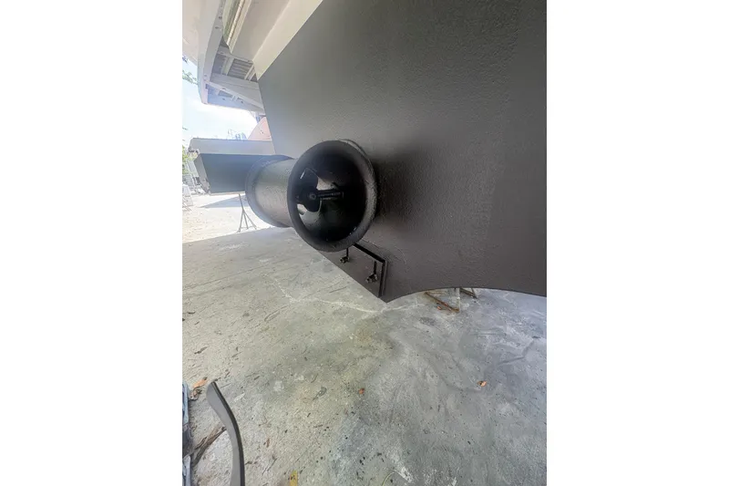 Slide: The Image of Close-up of 2023 Granocean 57 yacht's hull and propeller detail. - 72