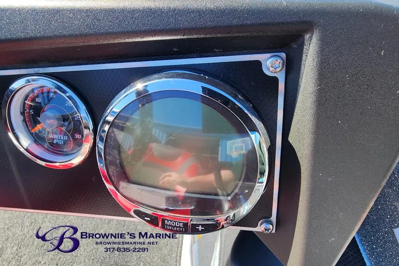 Slide: The Image of Dashboard of a 2019 Ranger Z520L boat with gauges and controls. - 8