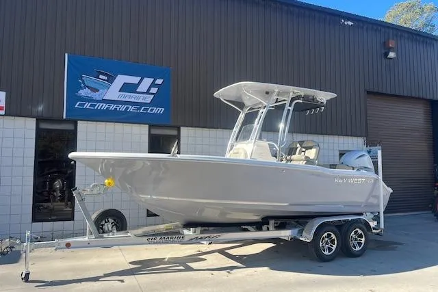 The Image of 2026 Key West 203 FS boat on trailer outside CIC Marine building. - 0