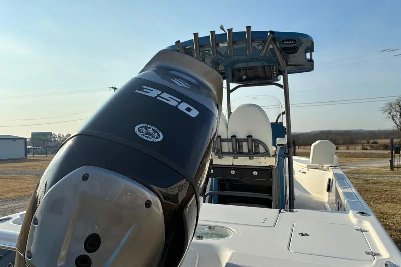 Slide: The Image of 2026 Sea Pro 250 Bay boat with powerful 350 engine, sleek design. - 4