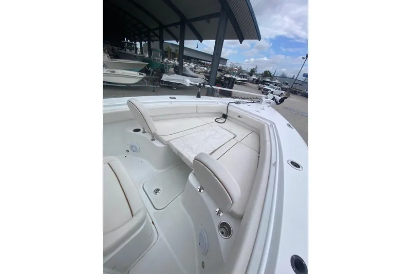 Slide: The Image of 2021 Sea Hunt Gamefish 27 Forward Seating boat with spacious deck and comfortable seating. - 14