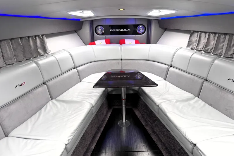 Slide: The Image of Luxurious interior of 2014 Formula 400 FX8 boat with plush seating and modern design. - 25