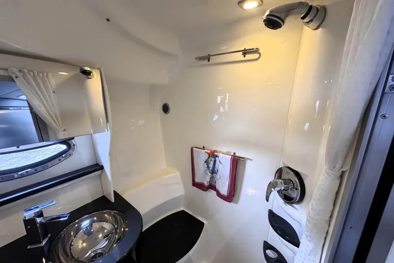 Slide: The Image of Luxurious bathroom in 2014 Formula 400 FX8 yacht with modern fixtures and elegant design. - 32