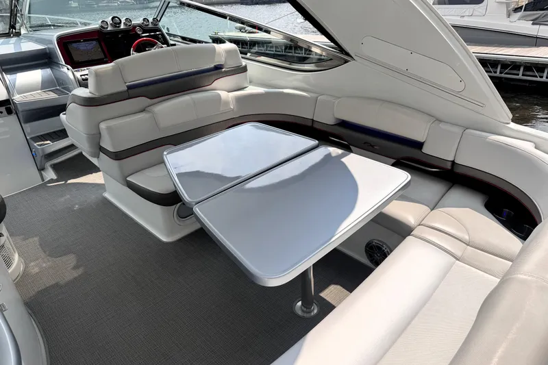 Slide: The Image of Luxurious interior of 2014 Formula 400 FX8 boat with sleek seating and table. - 8