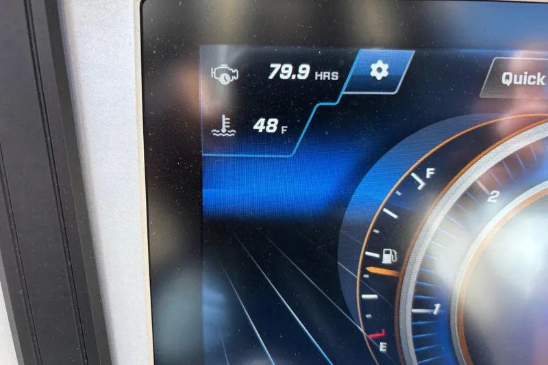 Slide: The Image of Dashboard display of a 2022 Centurion Ri245 showing 79.9 hours and 48°F temperature. - 13