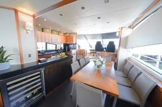 Slide: The Image of Luxurious kitchen interior of 2013 Sunseeker Manhattan 73 yacht with fruit basket centerpiece. - 15