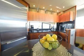 Slide: The Image of Luxurious interior of 2013 Sunseeker Manhattan 73 yacht with ocean view. - 16