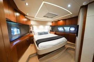 Slide: The Image of Luxurious bathroom in 2013 Sunseeker Manhattan 73 yacht with modern fixtures and elegant design. - 33
