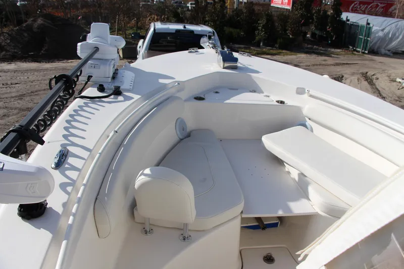 Slide: The Image of 2024 Key West 244 Center Console boat interior with seating and equipment. - 7