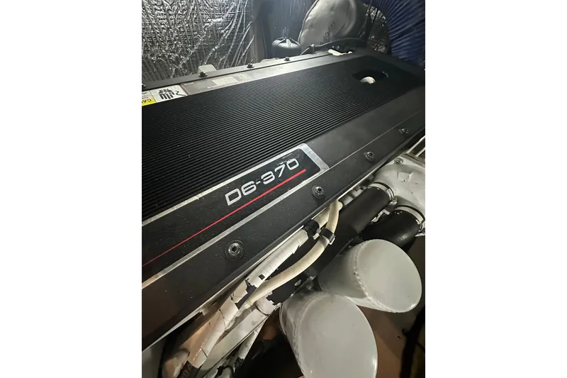 Slide: The Image of Engine of 2008 Cruisers Yachts 415 Express Motoryacht, featuring D6-370 model. - 24