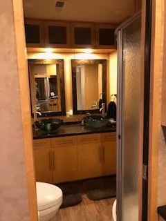 Slide: The Image of Luxurious bathroom in a 2008 Destination Yachts Cruisin yacht. - 15