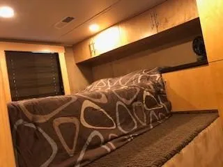 Slide: The Image of Interior of a Destination Yachts Cruisin yacht, cozy bedroom with bed. - 17