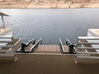 Slide: The Image of View from a yacht onto calm water, 2008 Destination Yachts model. - 21