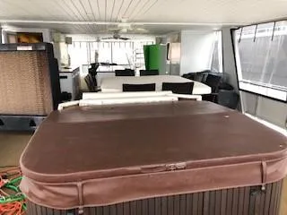 Slide: The Image of Interior of a 2008 Destination Yachts Cruisin yacht with hot tub. - 35
