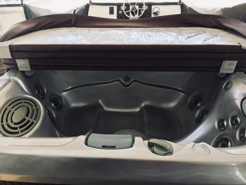 Slide: The Image of Interior view of a 2008 Destination Yachts Cruisin with hot tub. - 37