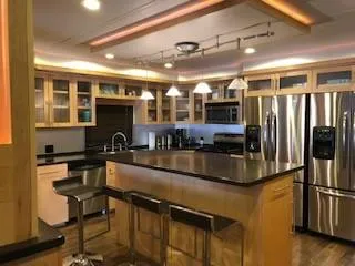 Slide: The Image of Modern kitchen in a 2008 Destination Yachts Cruisin yacht. - 8
