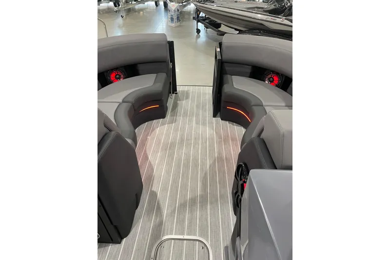 Slide: The Image of 2025 Trifecta 23RFSS boat interior with sleek seating and modern design. - 15