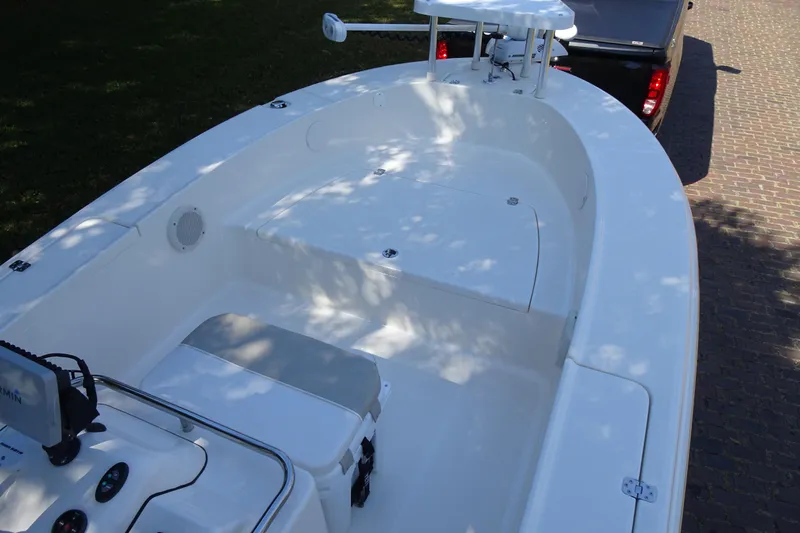 Slide: The Image of 2015 Pioneer 186 Cape Island boat interior with seating and controls. - 10