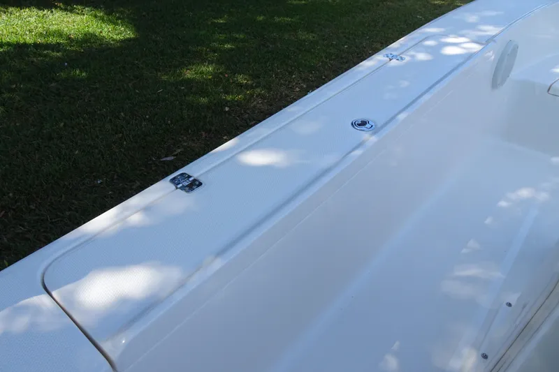 Slide: The Image of 2015 Pioneer 186 Cape Island boat deck with sunlight and shadows. - 25