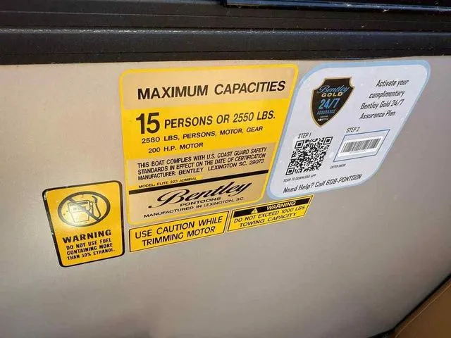 Slide: The Image of Bentley Pontoons Elite 223 Admiral Dual Captain 3/4 Tube 2026 - 24