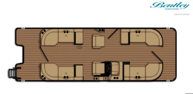 Slide: The Image of Bentley Pontoons Elite 253 Admiral Dual Captain Extended Deck Full 2026 - 7