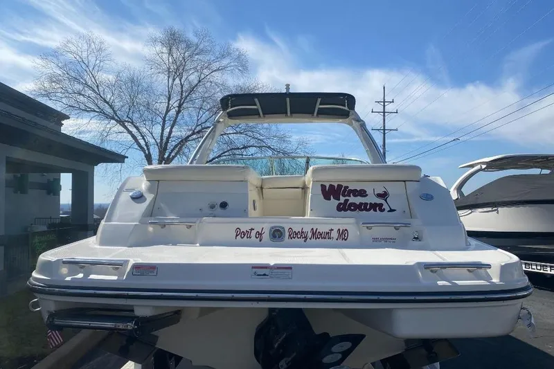 Slide: The Image of 2006 Sea Ray 270 SLX boat named "Wine Down" at Rocky Mount, MO port. - 3