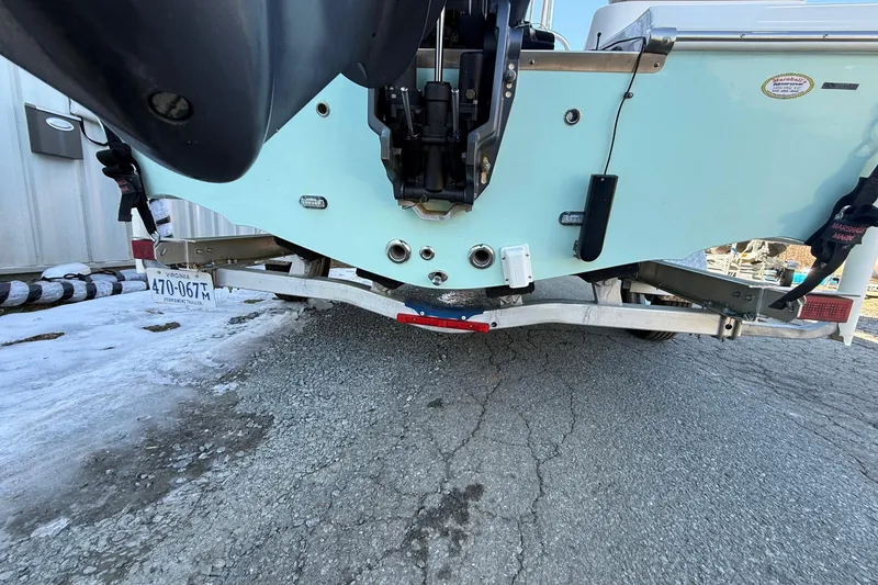 Slide: The Image of Rear view of a 2017 Key West 189 FS boat on a trailer. - 33