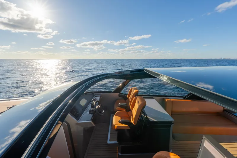Slide: The Image of 2024 Wajer 55 HT yacht interior with ocean view and sunny sky. - 25