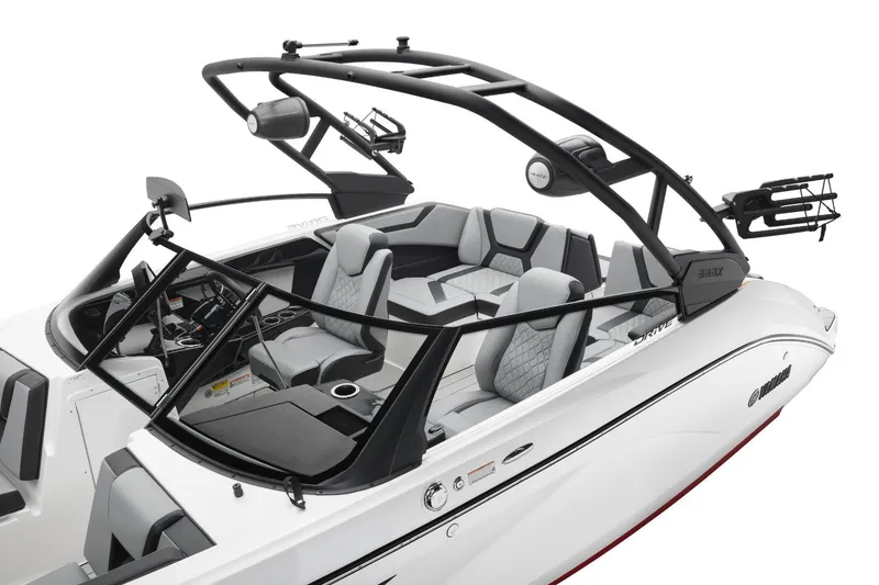 Slide: The Image of 2026 Yamaha Boats 222XD interior with sleek design and modern features. - 14