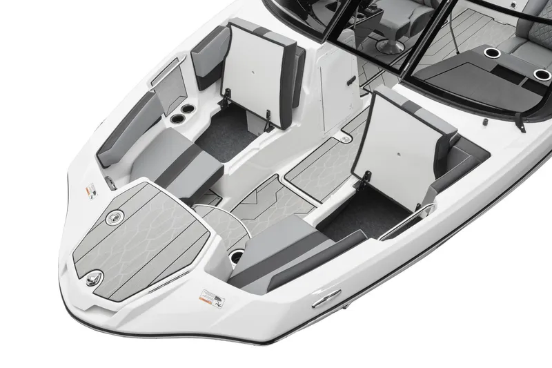 Slide: The Image of 2026 Yamaha Boats 222XD interior, featuring sleek seating and modern design elements. - 5