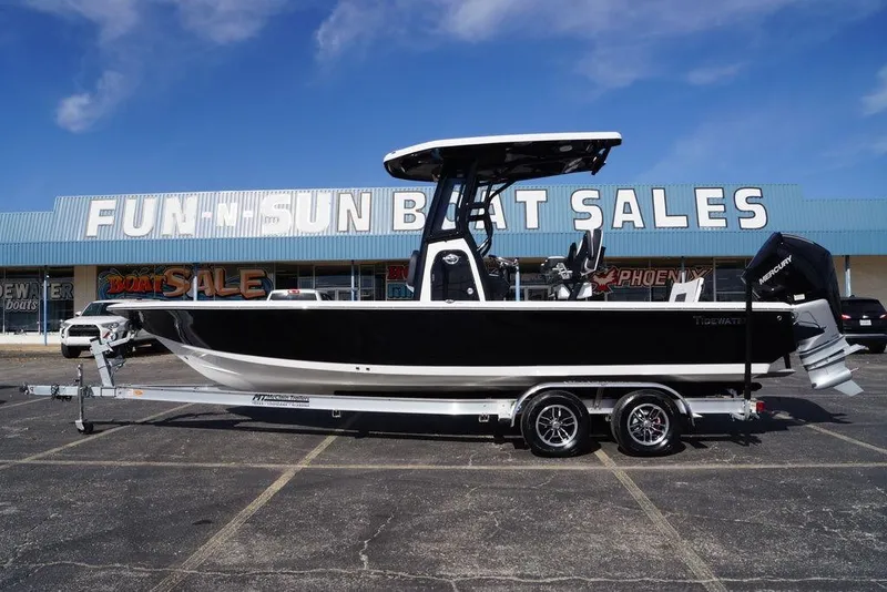 The Image of 2026 Tidewater 2410 Bay Max boat on trailer at Fun-N-Sun Boat Sales. - 1